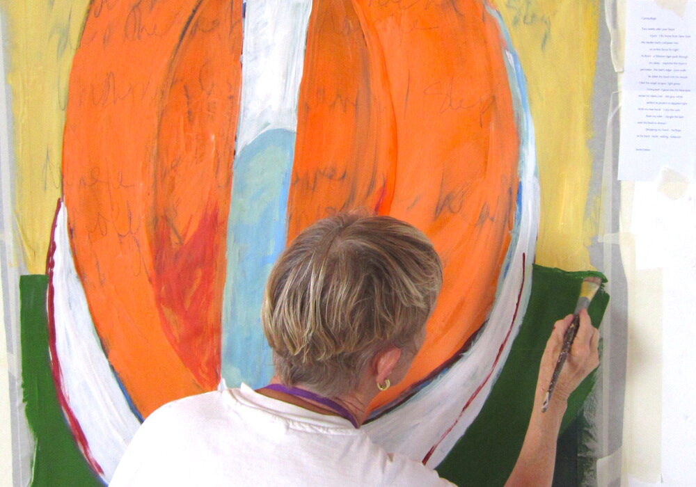 Janie painting, smaller